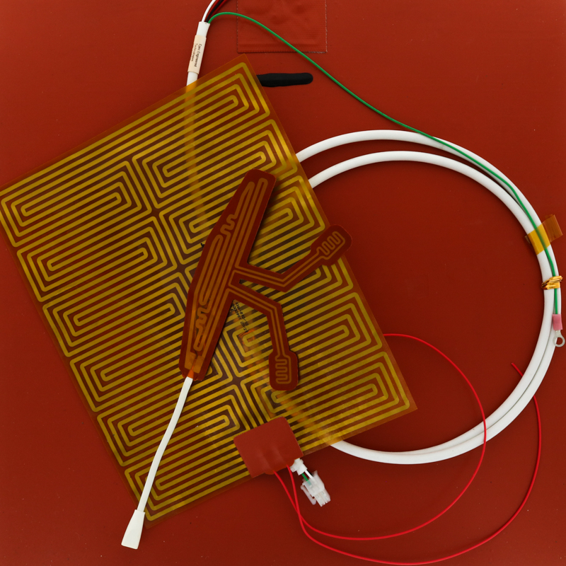 各種尺寸的硅膠和聚酰亞胺柔性加熱器