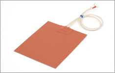 裝有溫度傳感器的硅膠加熱器